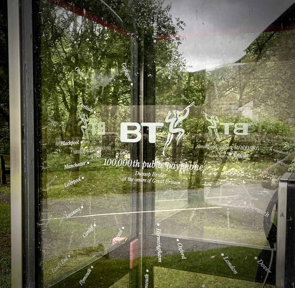 BT's 100,000th telephone box in Dunsop Bridge, Forest of Bowland